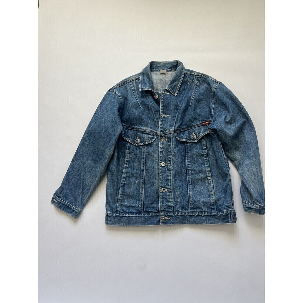 Vintage 92k Vtg Bonjour Denim Jean Jacket Medium 90s
